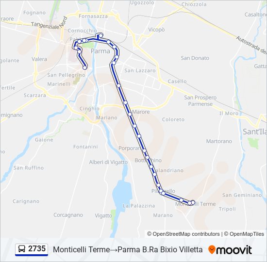 2735 bus Line Map