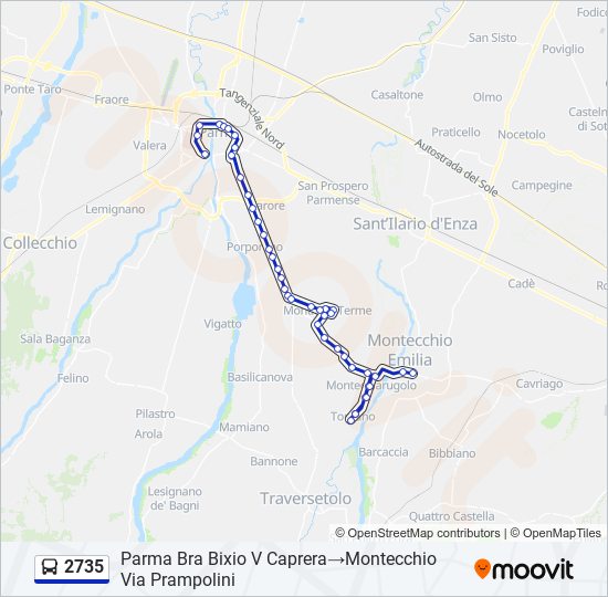 2735 bus Line Map