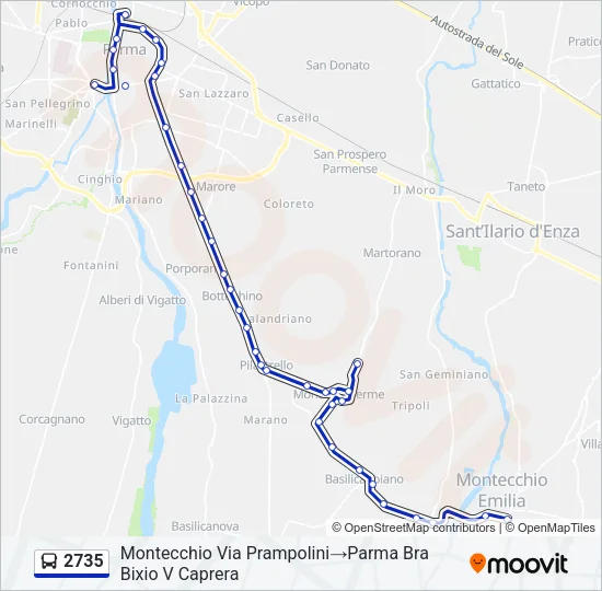 2735 Bus Line Map