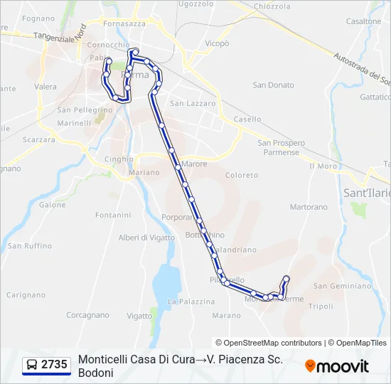 2735 Bus Line Map