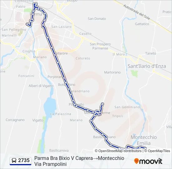 2735 Bus Line Map