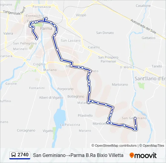 2740 Bus Line Map
