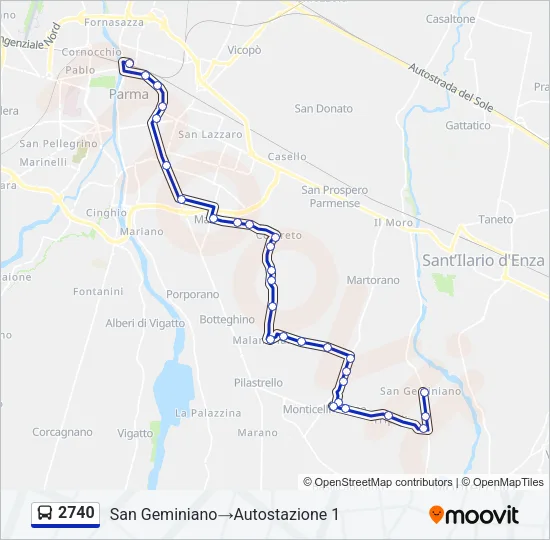 2740 Bus Line Map