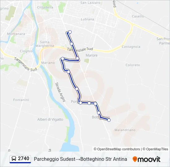 2740 Bus Line Map
