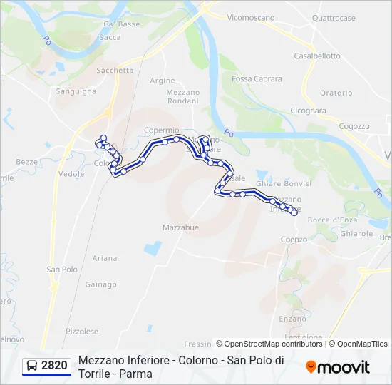 2820 Bus Line Map