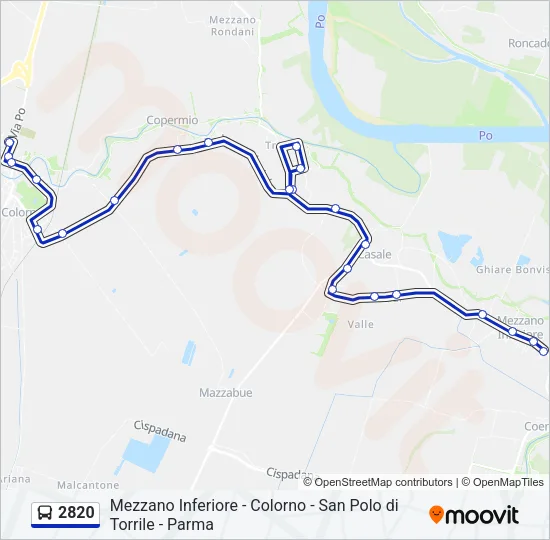 2820 Bus Line Map