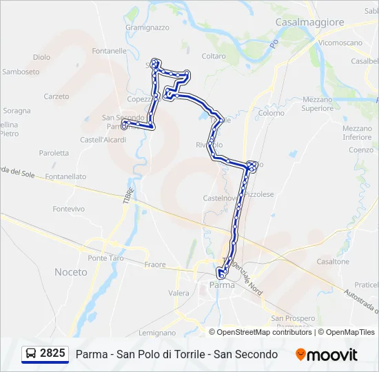 2825 Bus Line Map