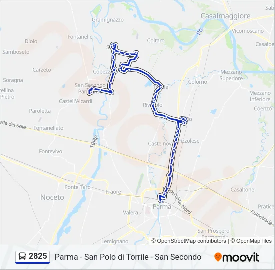 2825 Bus Line Map