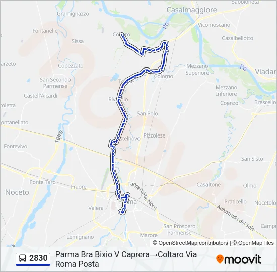 2830 Bus Line Map
