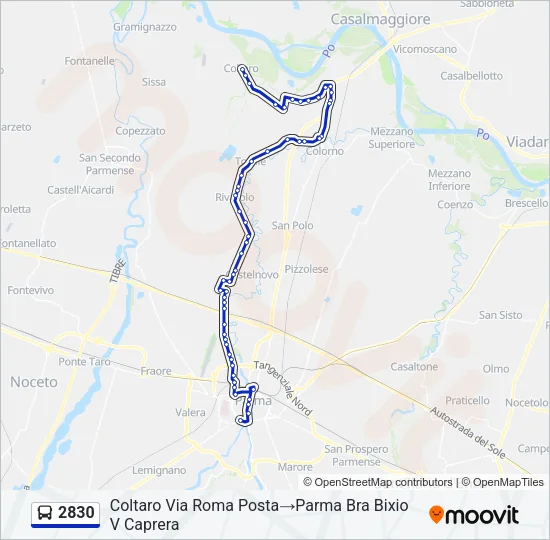 2830 Bus Line Map
