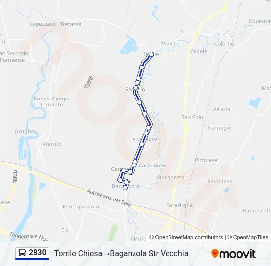 2830 Bus Line Map