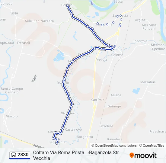 2830 Bus Line Map