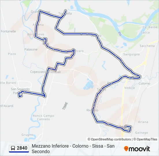 2840 Bus Line Map