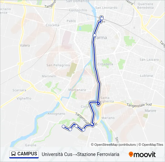 CAMPUS Bus Line Map