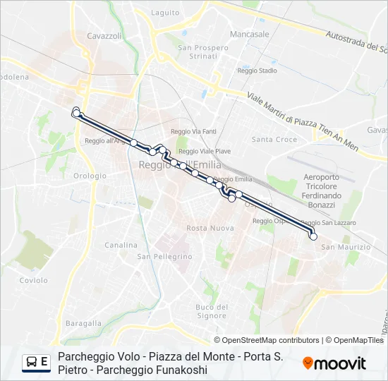 E Bus Line Map
