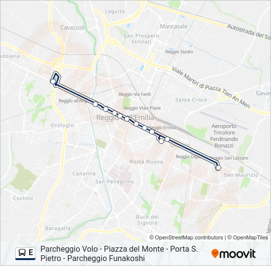 E Bus Line Map
