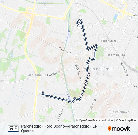 G Bus Line Map