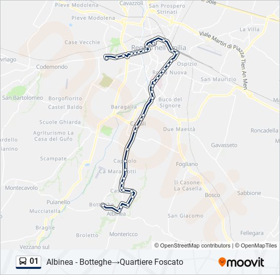 01 bus Line Map