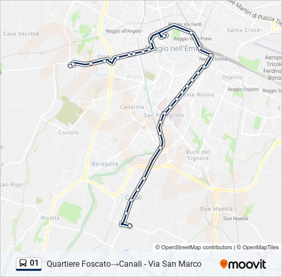 01 bus Line Map