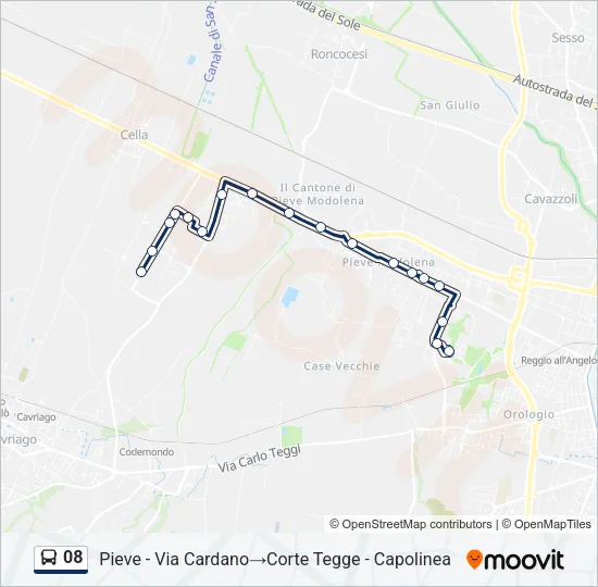 08 Bus Line Map