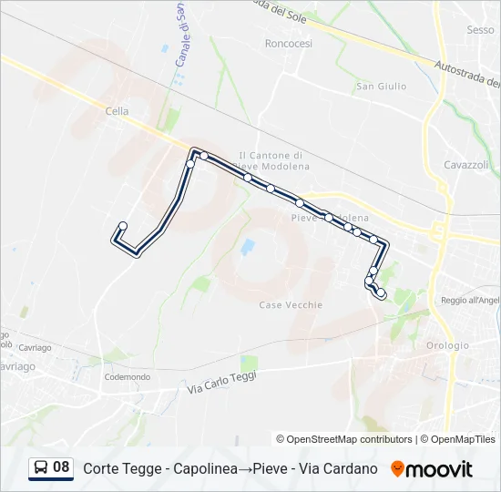 08 Bus Line Map