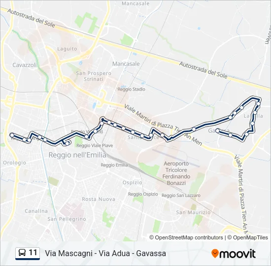 11 Bus Line Map