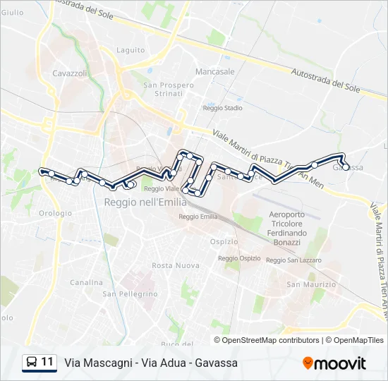 11 Bus Line Map