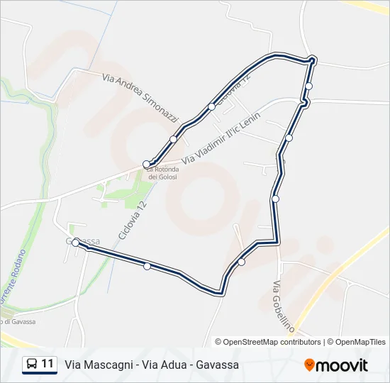 11 Bus Line Map
