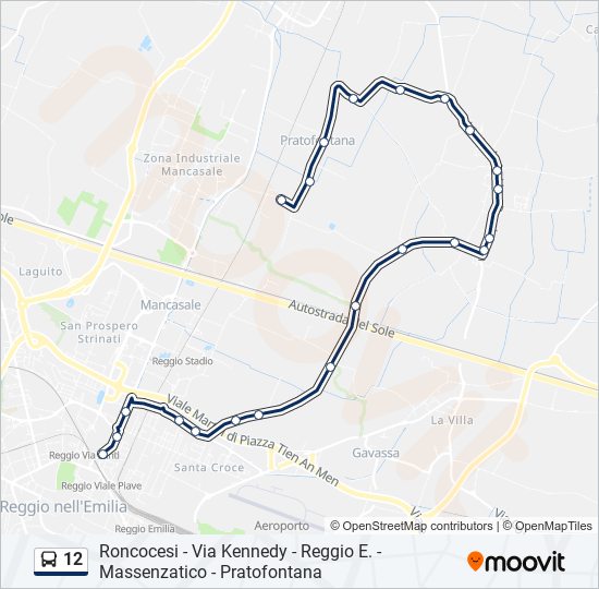 12 bus Line Map