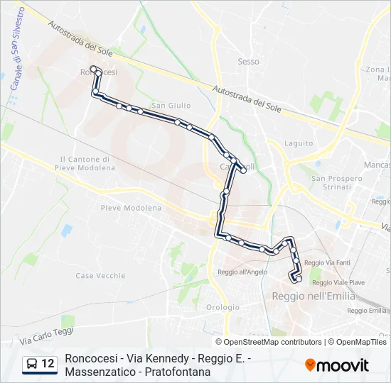 12 Bus Line Map
