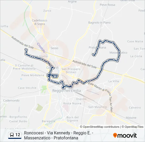 12 Bus Line Map