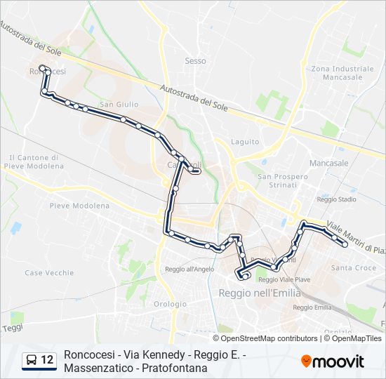 12 bus Line Map