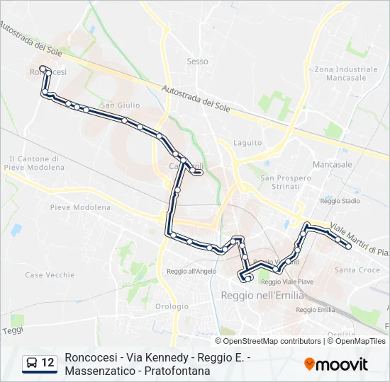 12 Bus Line Map