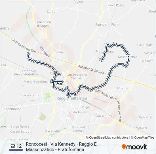 12 Bus Line Map