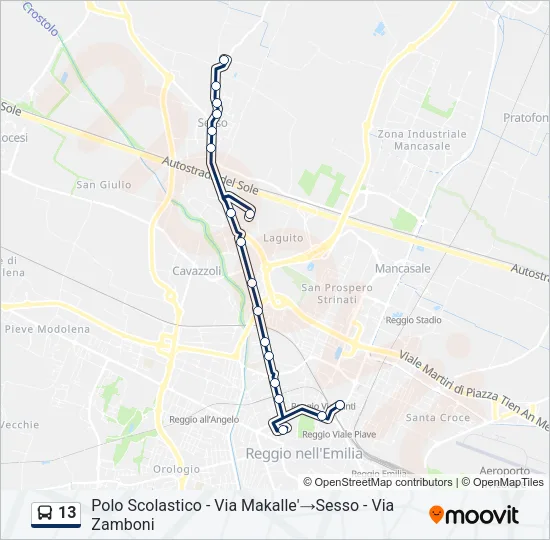13 Bus Line Map