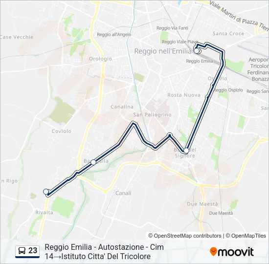 23 Bus Line Map