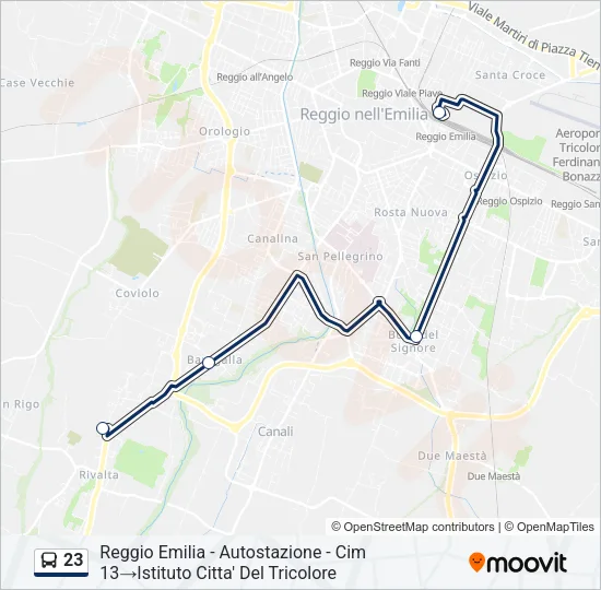 23 Bus Line Map
