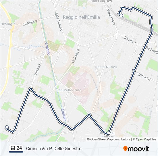 24 bus Line Map