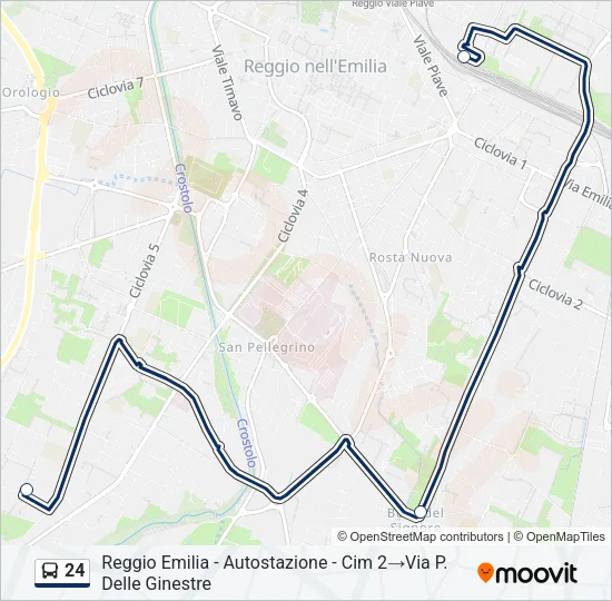 24 Bus Line Map
