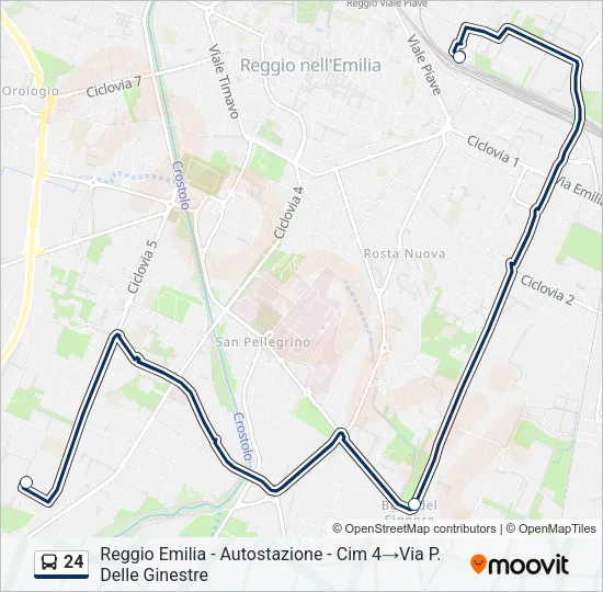24 Bus Line Map