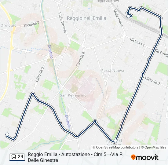 24 Bus Line Map
