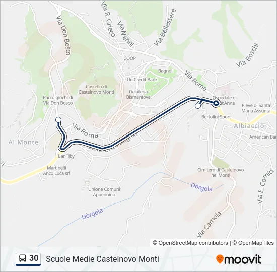 30 Bus Line Map