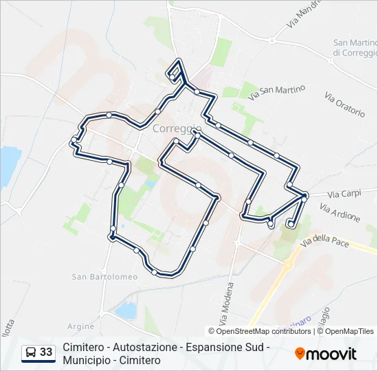 33 Bus Line Map