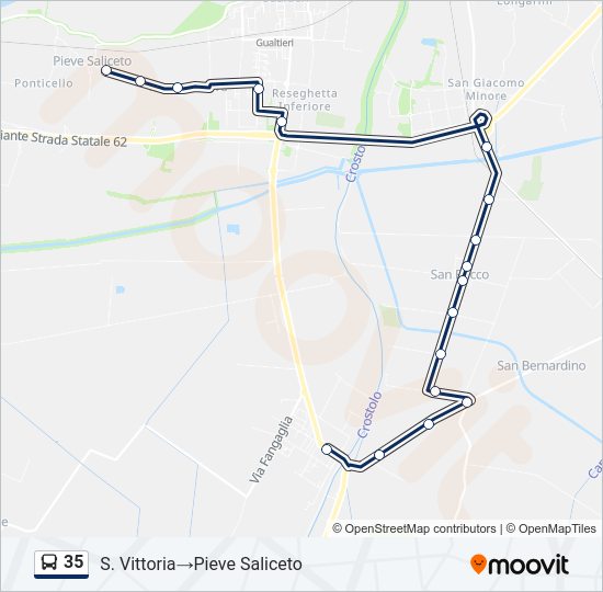 Percorso linea bus 35