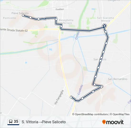 35 Bus Line Map