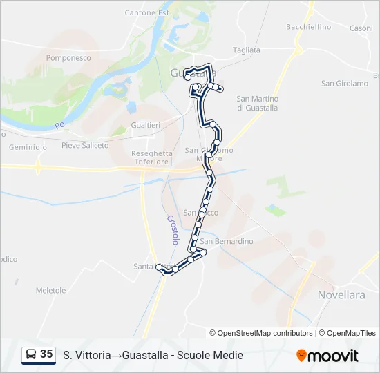 35 Bus Line Map