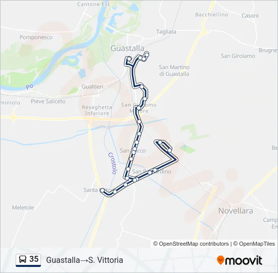 35 Bus Line Map