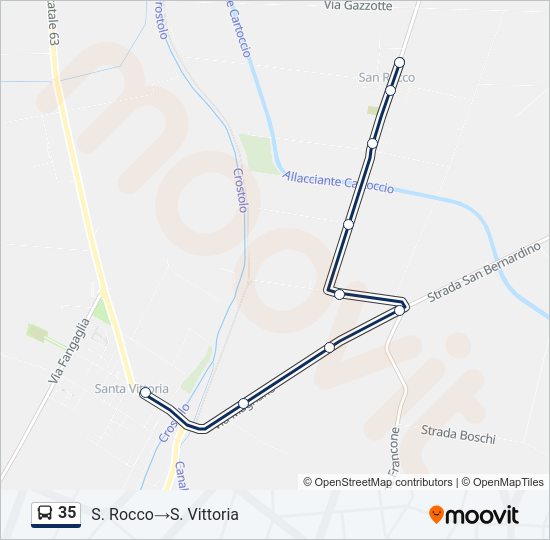 Percorso linea bus 35
