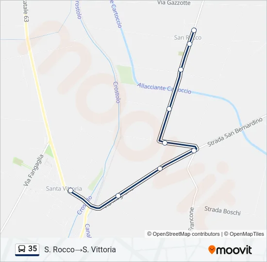 35 Bus Line Map