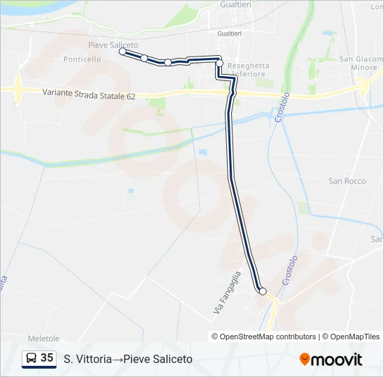 35 Bus Line Map